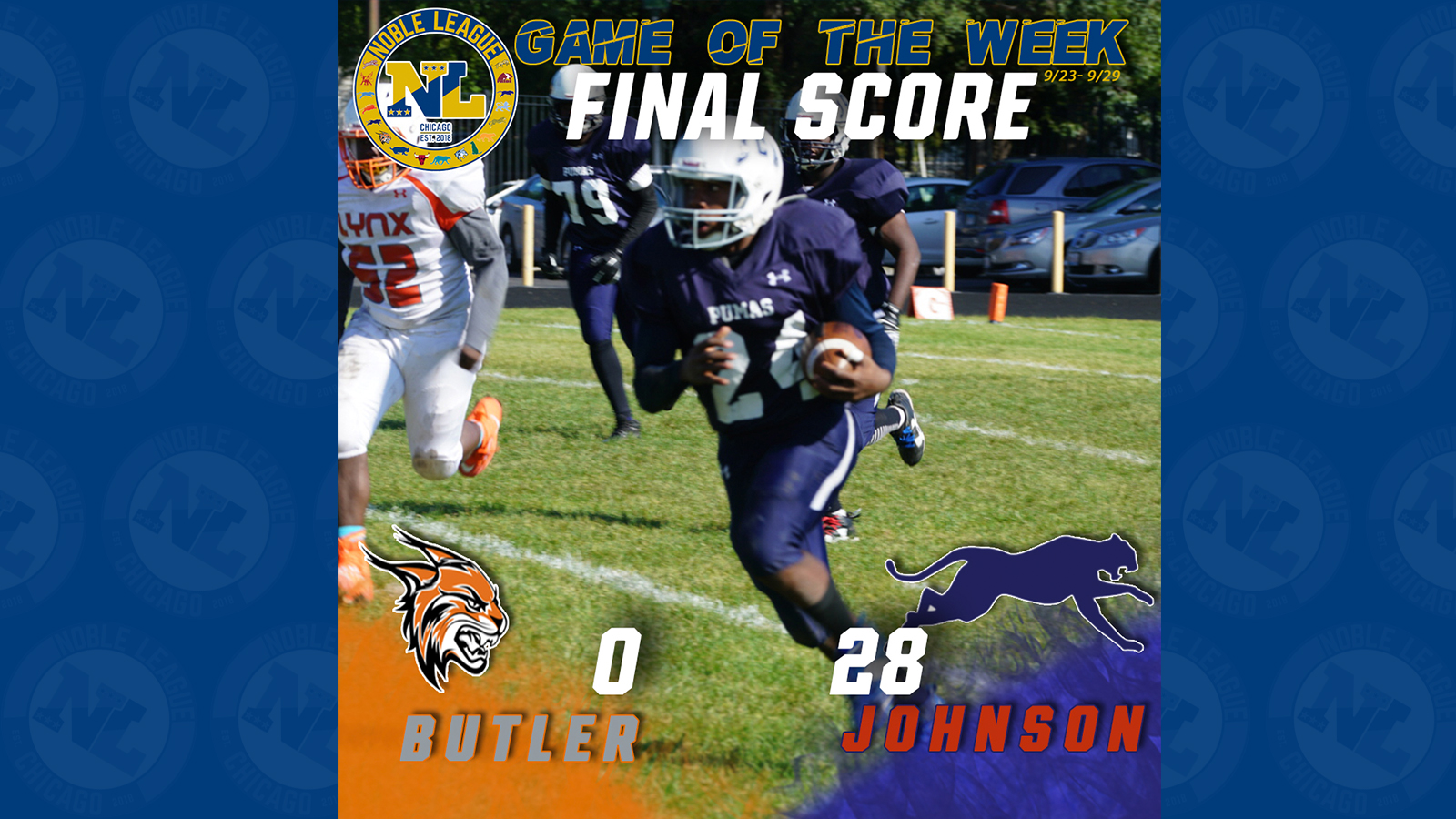 FOOTBALL GAME OF THE WEEK FINAL: Butler 0, Johnson 28