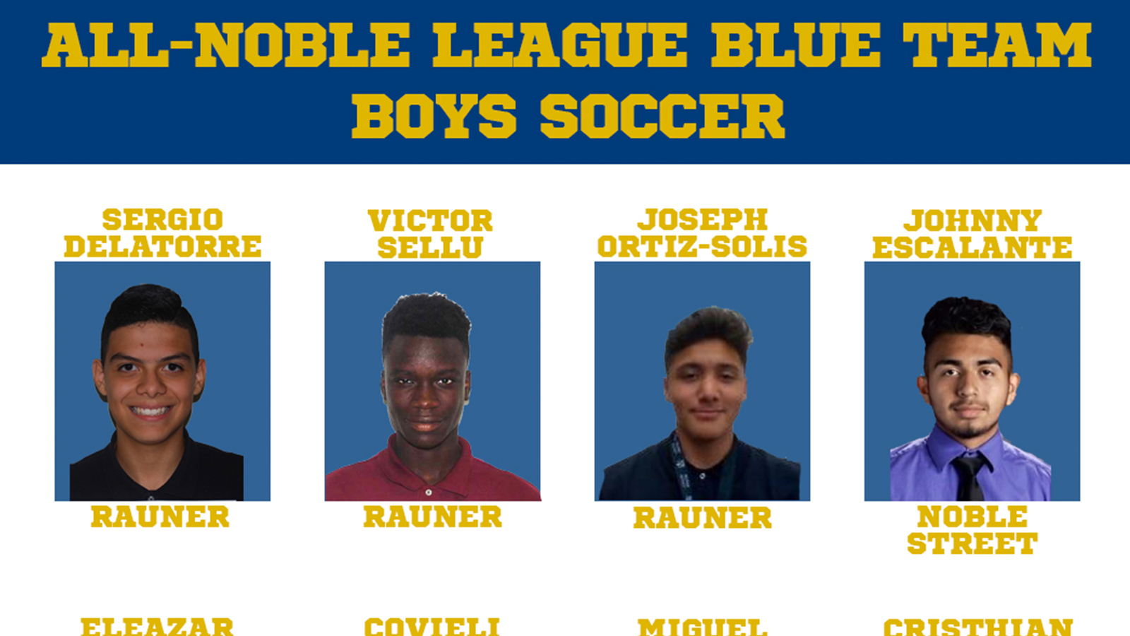 Congratulations to our All-Noble League Blue Teams! Complete List Here